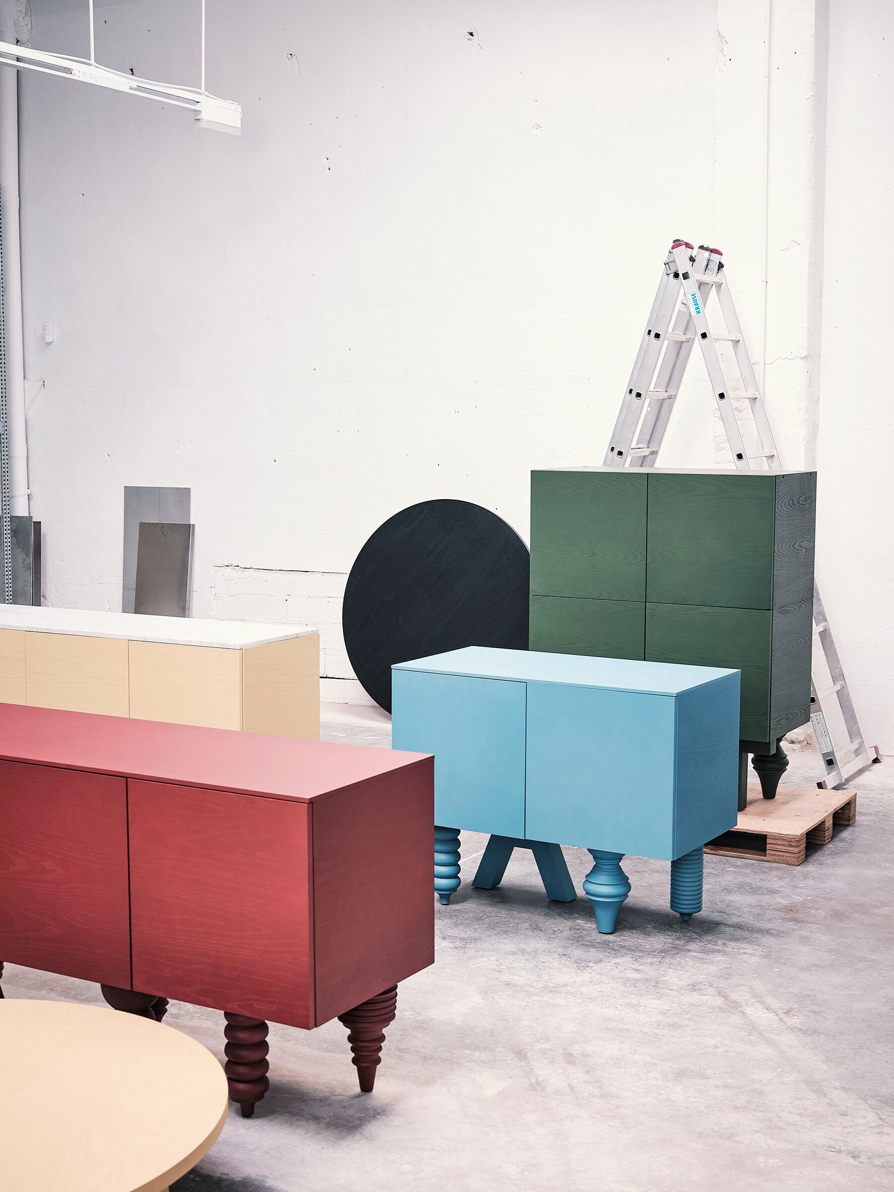 Круглый журнальный столик из ясеня для гостиной BD Barcelona Multileg ARCH-00094674 - Вид №10