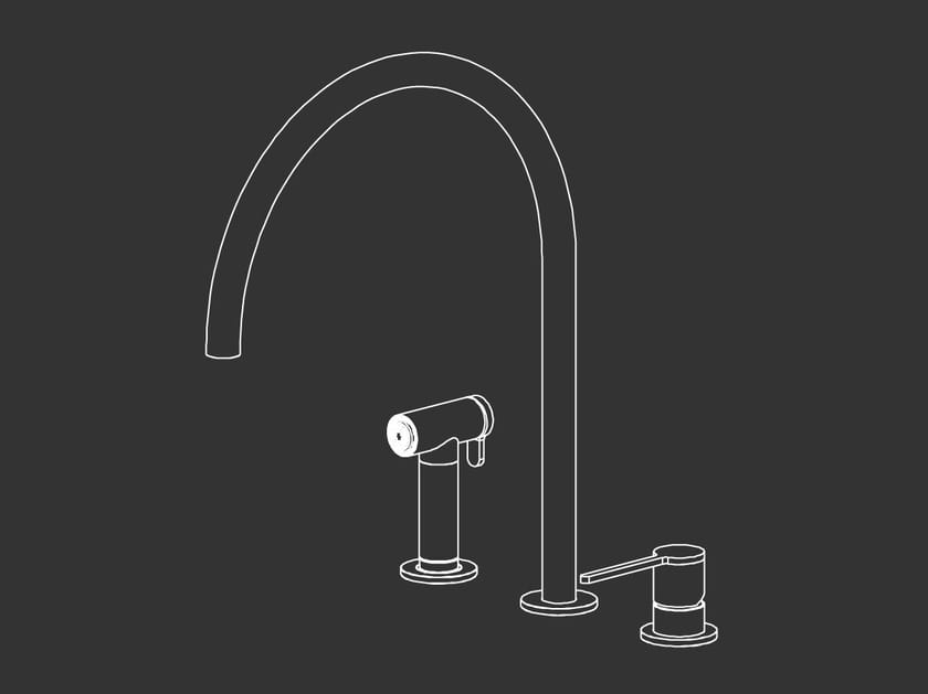 Однорычажный кухонный смеситель со съемным ручным душем CEADESIGN INNOVO ARCH-00105072