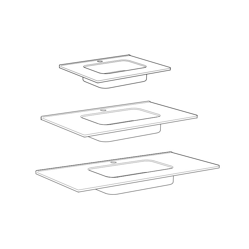 20071304 Накладная раковина на столешницу  прямоугольная Westerbergs  - Вид №1