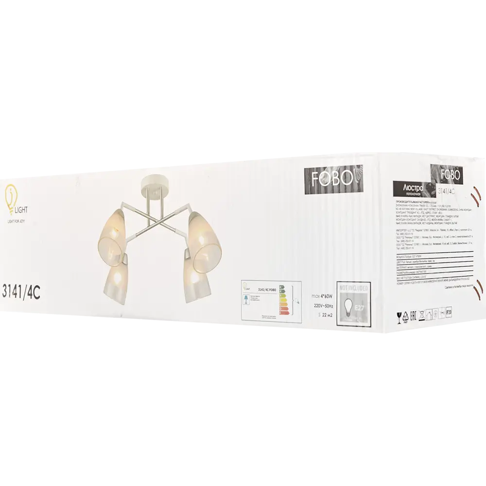 Люстра потолочная Jlight Fobo 3141/4C цвет белый/серебро 84315599 STLM-2014445  - Вид №7