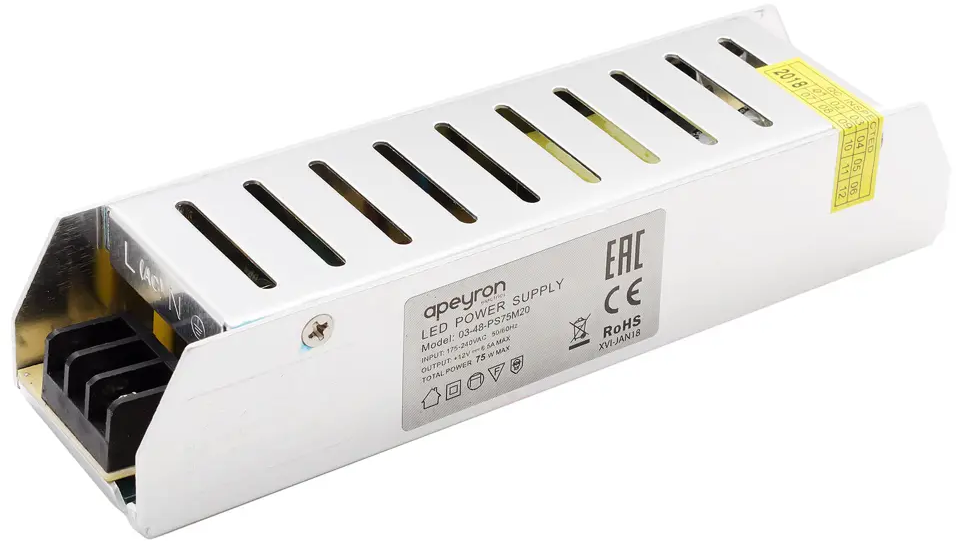APEYRON Блок питания 75Вт 12В для светодиодного освещения 15785808
