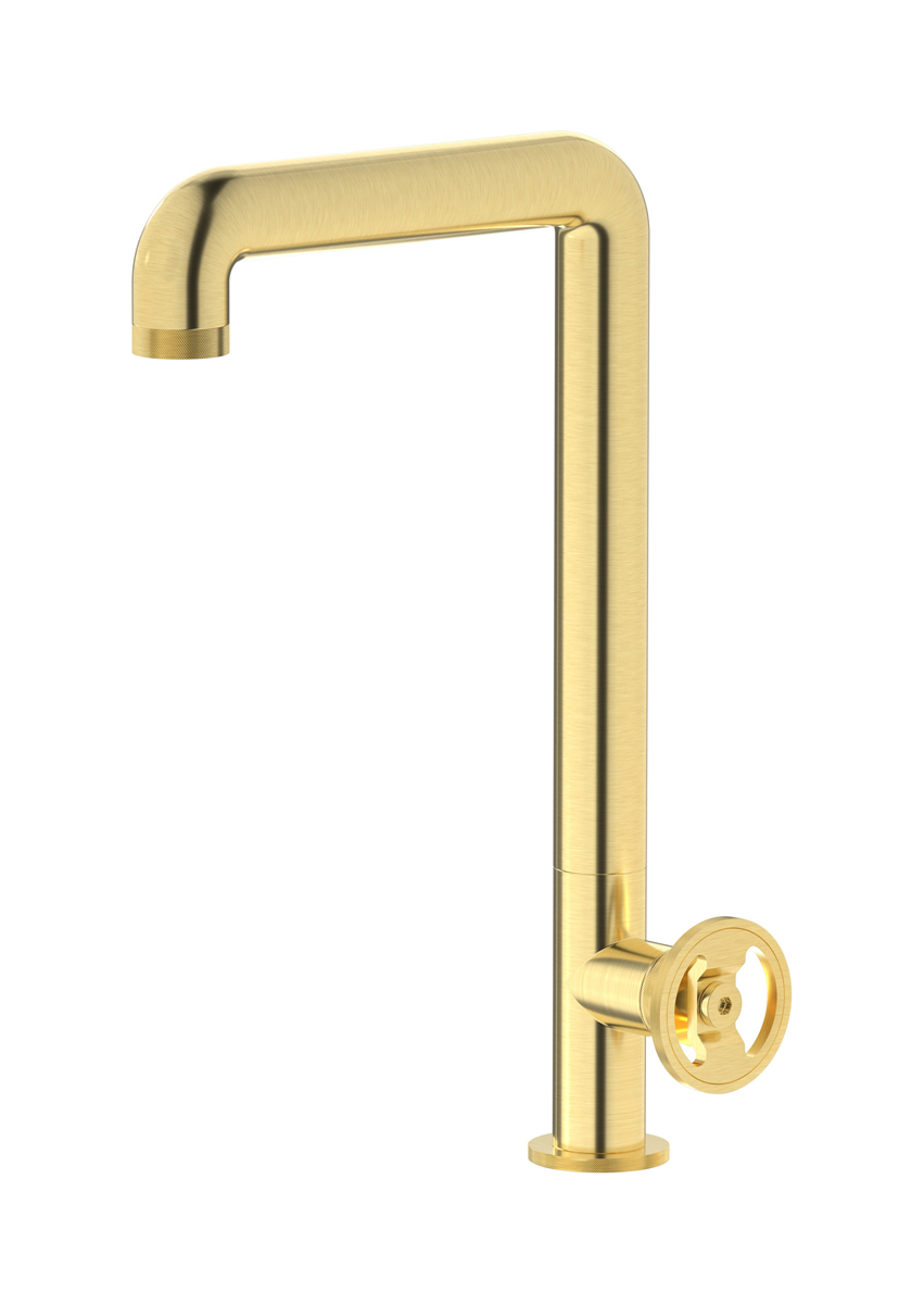 Смеситель для кухни на 1 отверстие WE ARE IB b1370is Brushed Pale Gold Kitchen