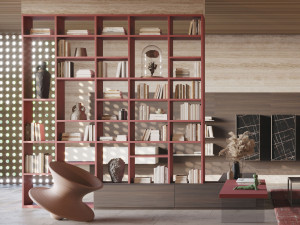 Оборудованная стена / книжный шкаф