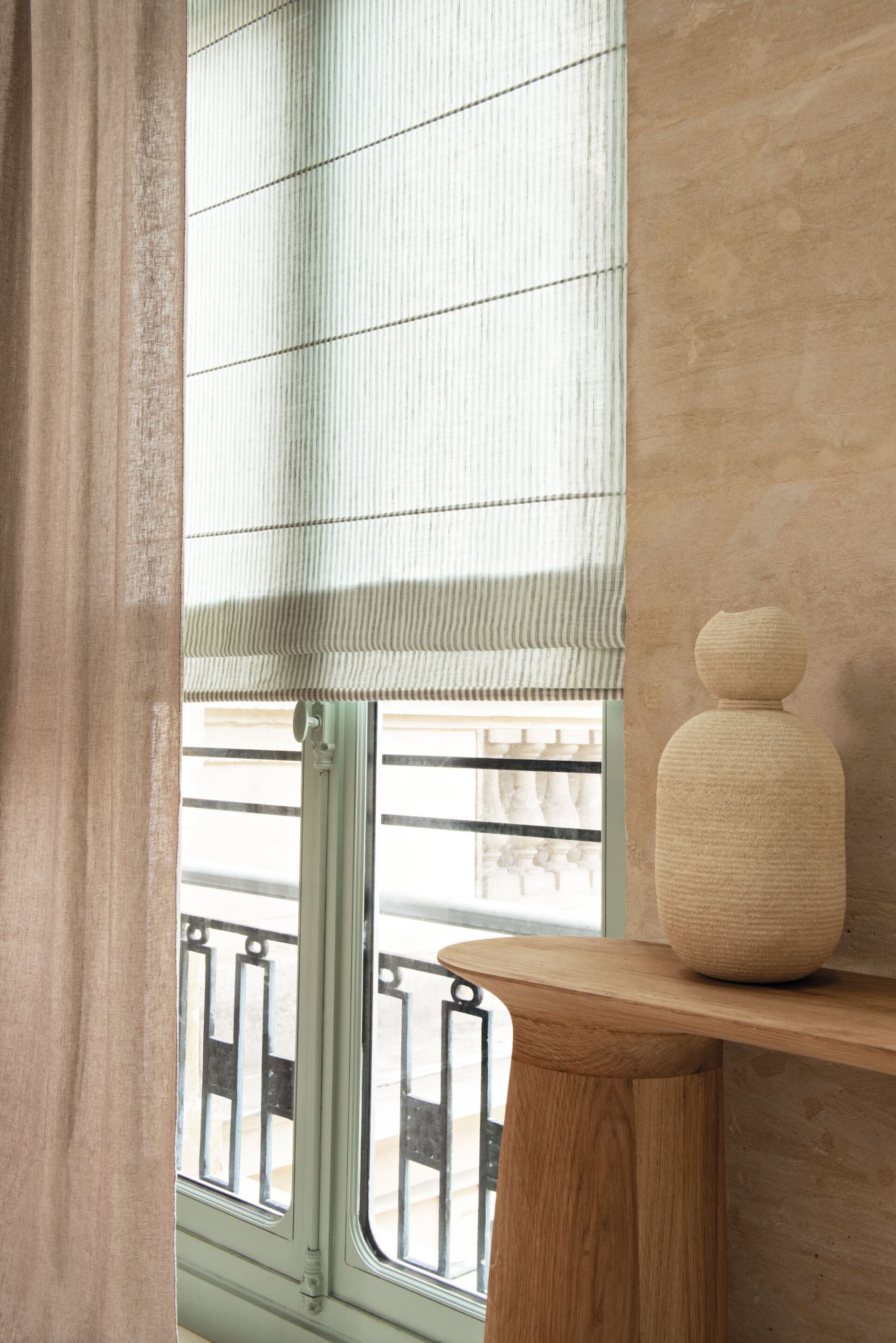 Полосатая вуаль ткань для штор Casamance Noce de lin ARCH-00114637 - Вид №1