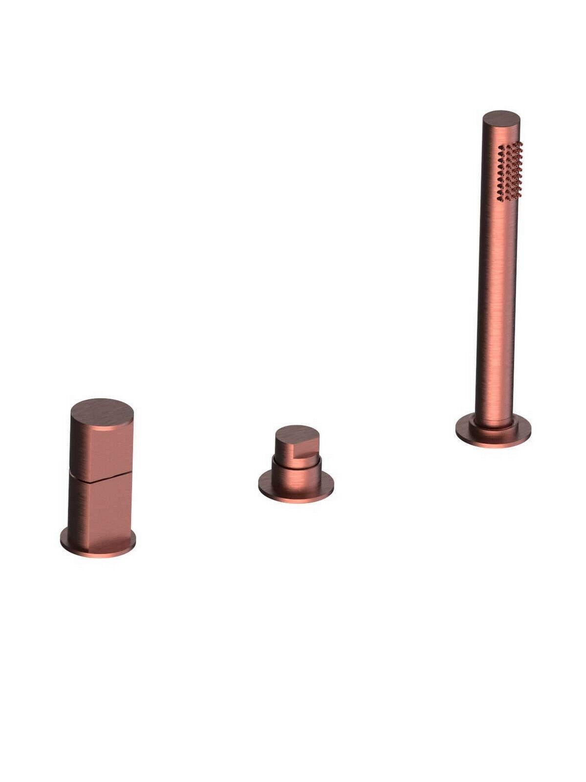 Однорычажный смеситель для ванны из нержавеющей стали с ручным душем Rubinetterie Frattini Borgia ARCH-00124867 - Вид №1