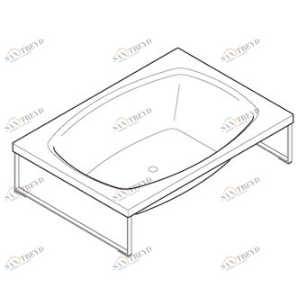 1KAT8BI0CRCR Отдельностоящая ванна  Kos by Zucchetti Kaos