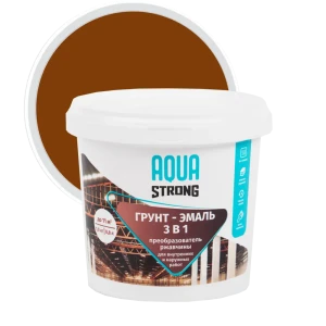 Грунт-эмаль по ржавчине 3 в 1 Aquastrong цвет красно-коричневый 1 кг