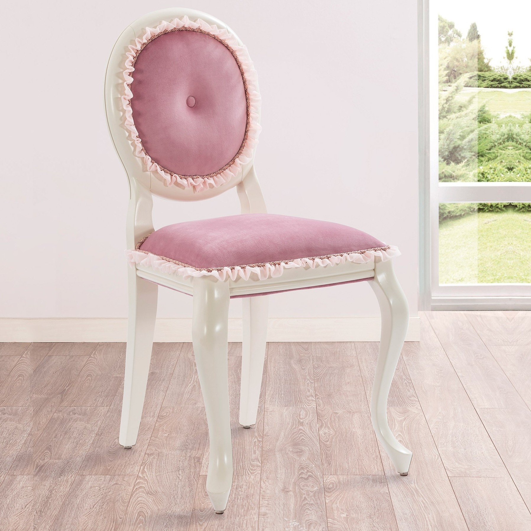 Стул с круглой спинкой розовый Dream CILEK ROMANTIC 00-3832543 Розовый Santreyd - Вид №1