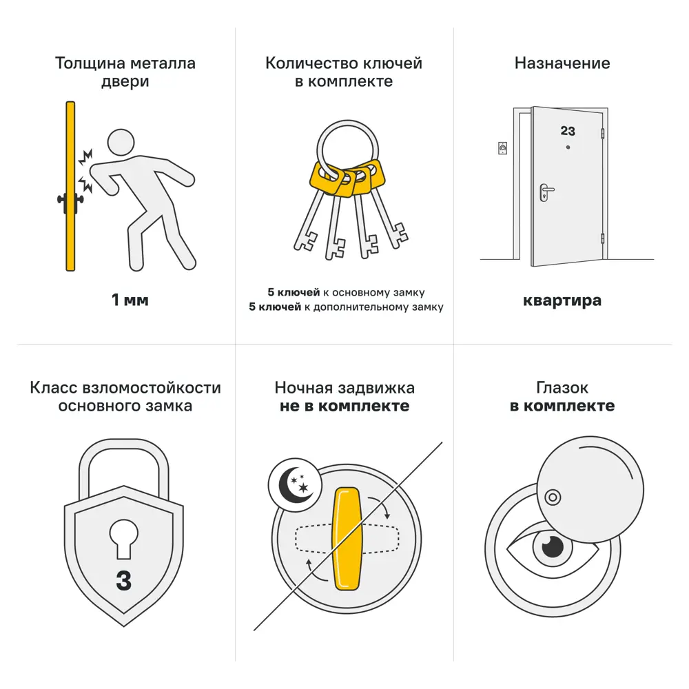 Дверь входная металлическая Гибсон 86x205 см левая скай беленый с зеркалом TOREX STLM-2148186 - Вид №4