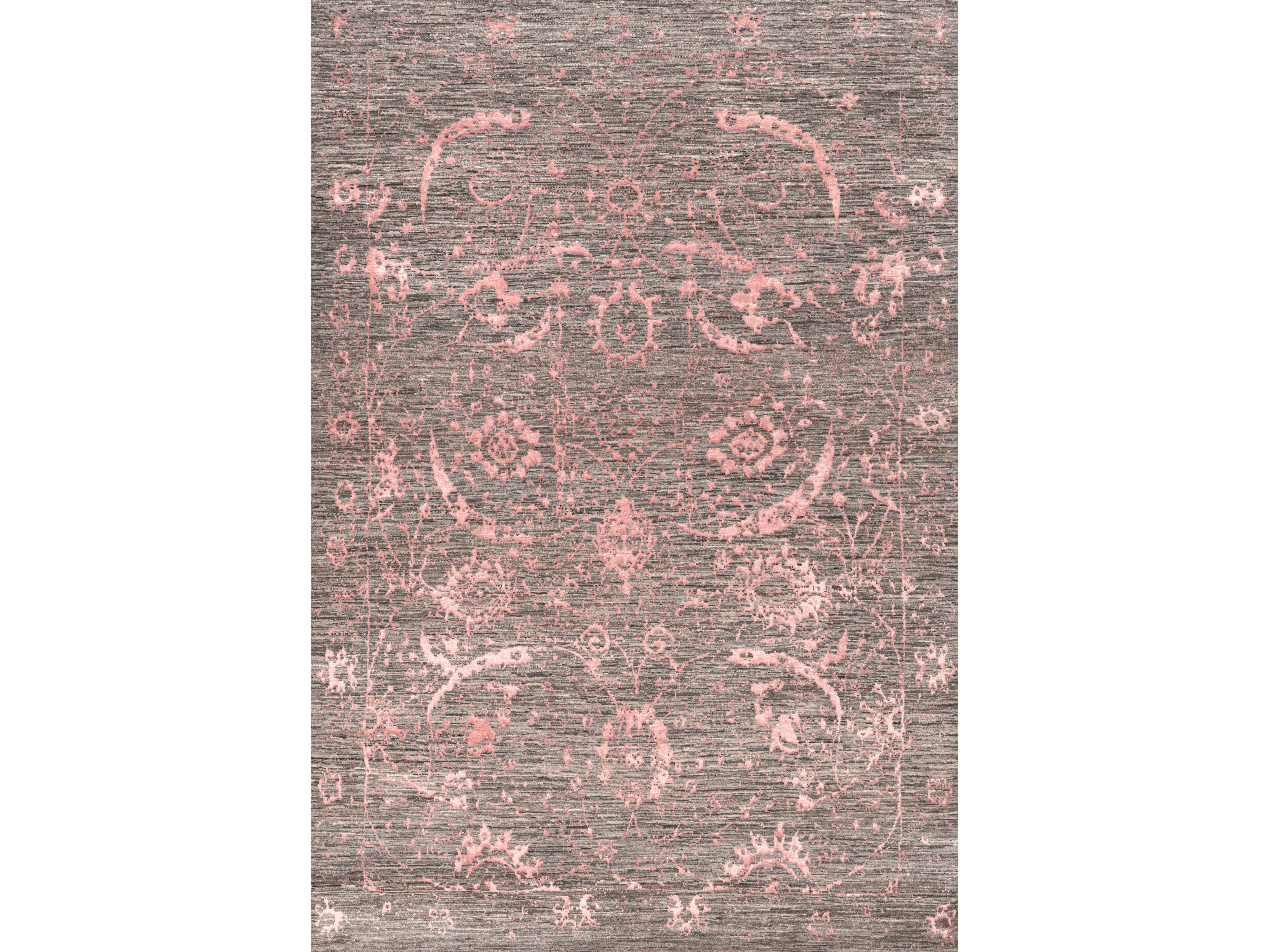 Прямоугольный ковер из шерсти и шелка Zollanvari Isfahan Classical Floral Cartouches-Designer ARCH-00039609