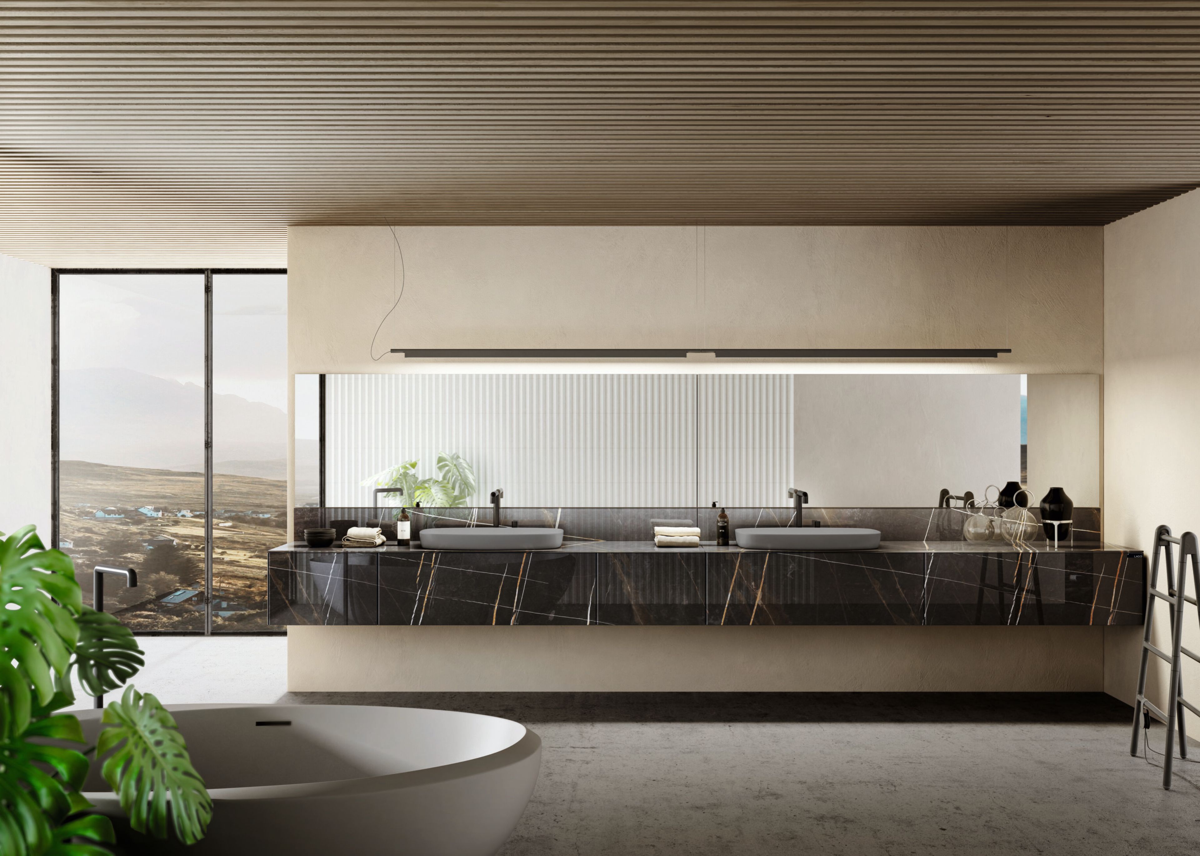 Керамическая овальная столешница Lago KERA ARCH-00079176 - Вид №1