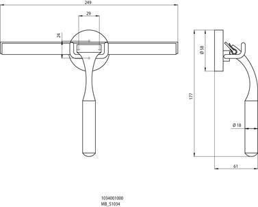 Emco Bad Шпатель для душевой кабины System2 3534 001 00 - Вид №1