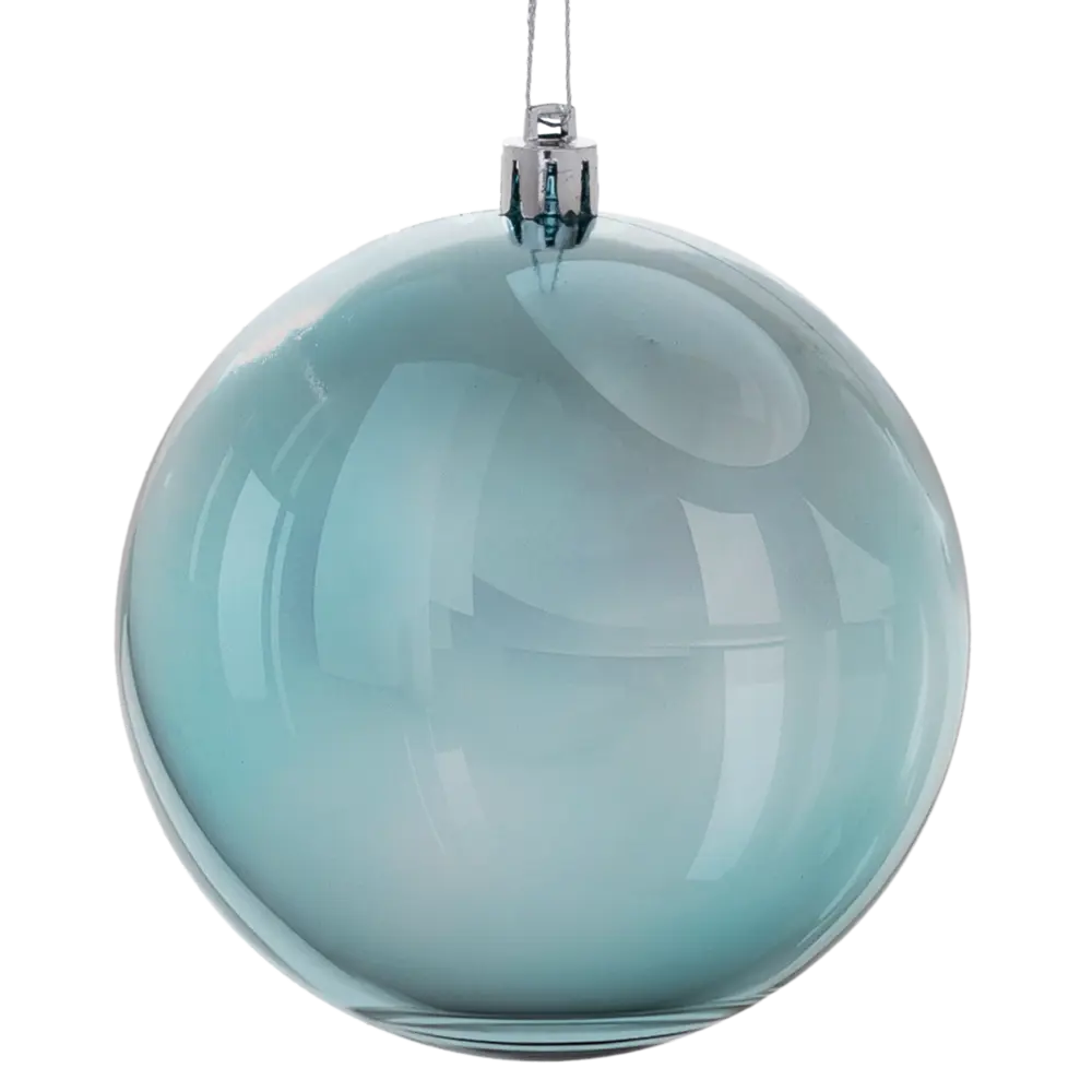 Набор елочных шаров KREAFORTA синий с блестками 8 шт. ø10 см 89420570 STLM-1584473 - Вид №4