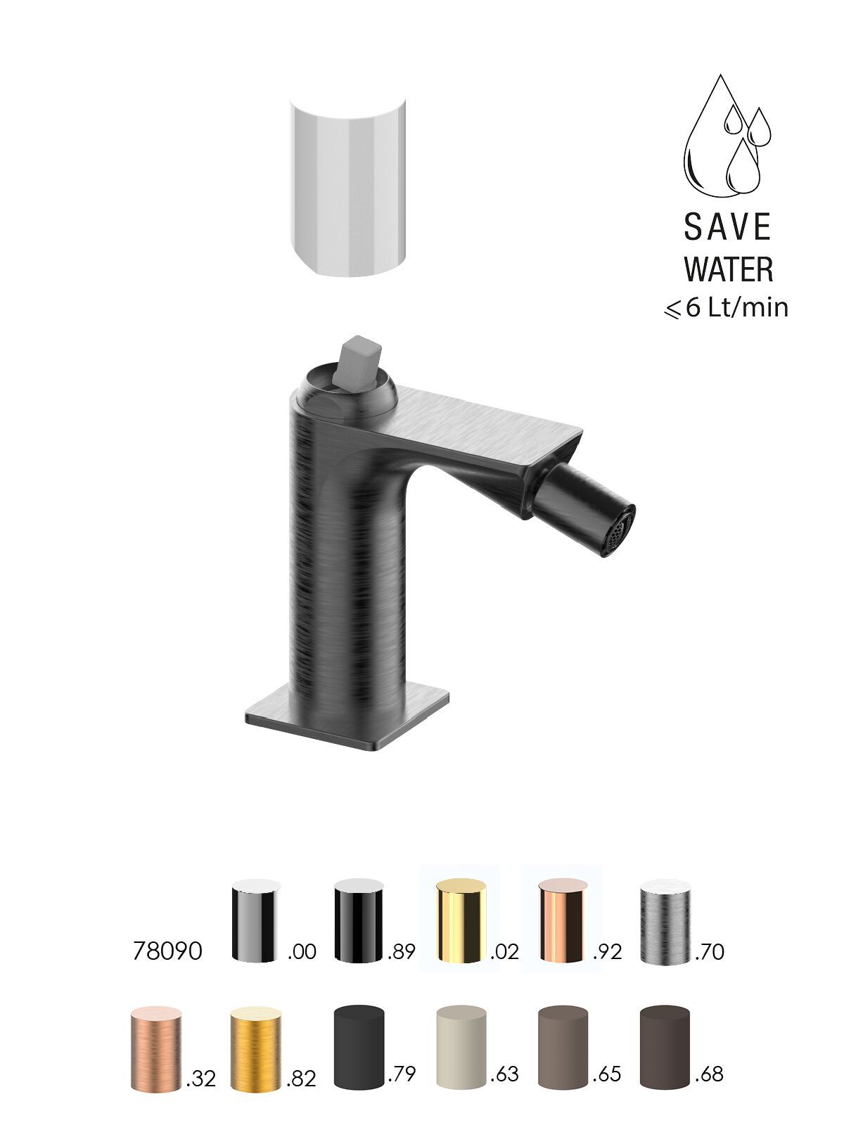 Однорычажный смеситель для биде без слива Rubinetterie Frattini Narciso S ARCH-00049865 - Вид №4