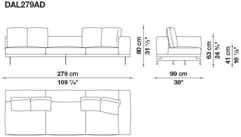 B&B Italia 3-х местный тканевый диван Dock sun-id-1376507 - Вид №20