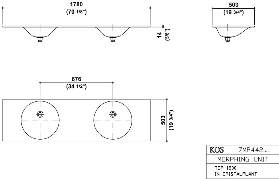 Kos by Zucchetti Подвесная тумба под умывальник с ящиками Morphing sun-id-1471869 - Вид №3