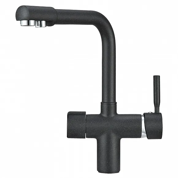 2088, ШВАРЦ (чёрный металлик), СМЕСИТЕЛЬ КУХОННЫЙ GRANULA 2088-ST167 - Вид №1