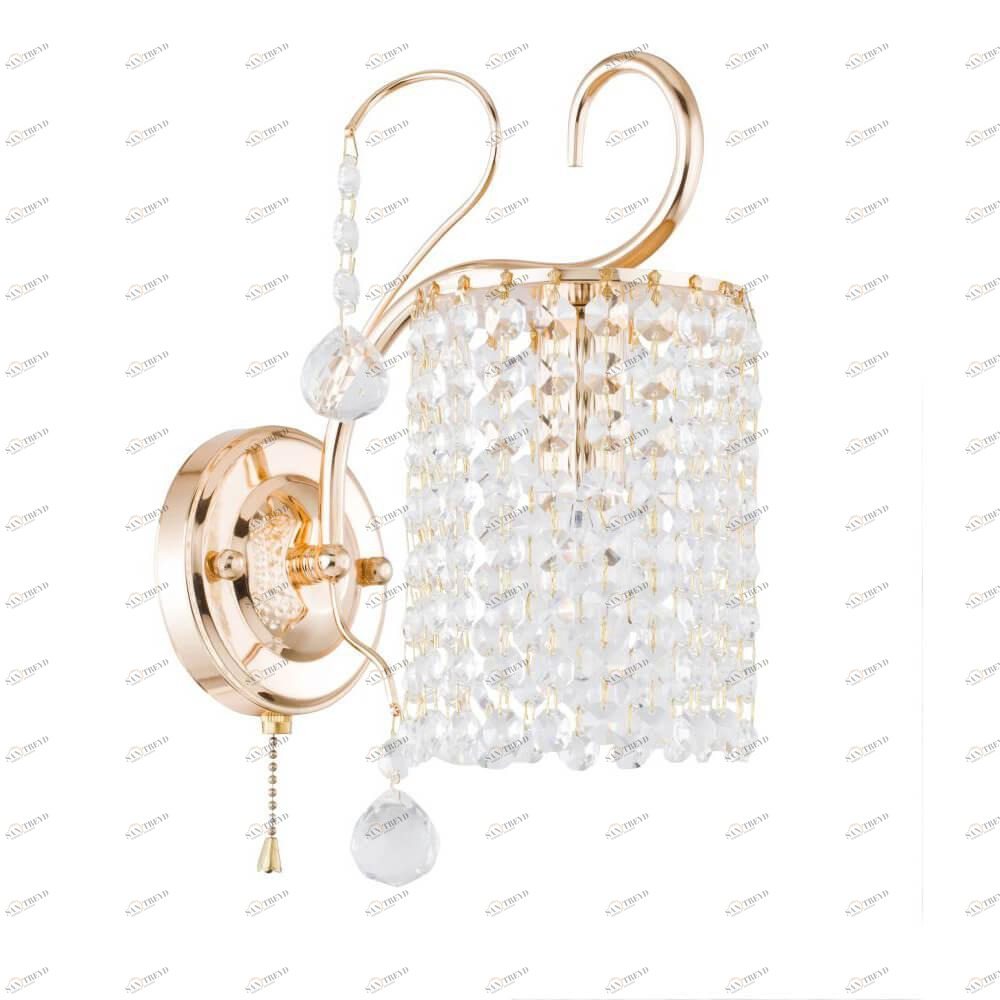 Бра хрустальное золотое Leona FR1127-WL-01-G FREYA LEONA 00-3928149 Золото;прозрачный 