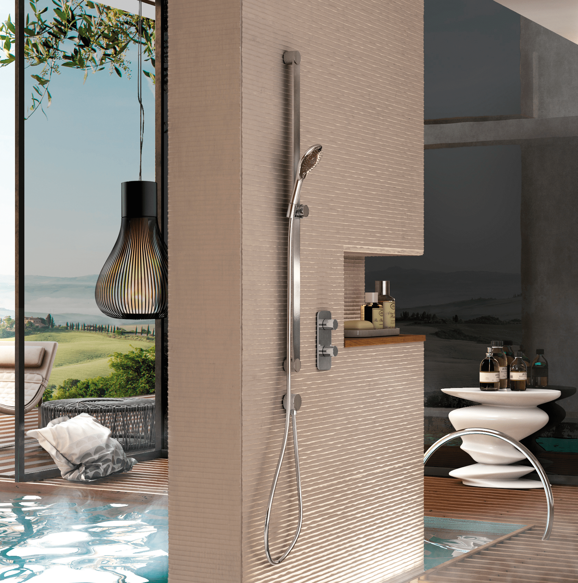 DD1001 Душевые комплекты SYNCRONIA SLIDE RAIL Ø 120 mm BOSSINI  - Вид №9