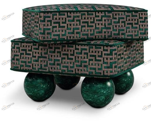 Malabar Низкий табурет, обитый бархатом sun-id-1498316