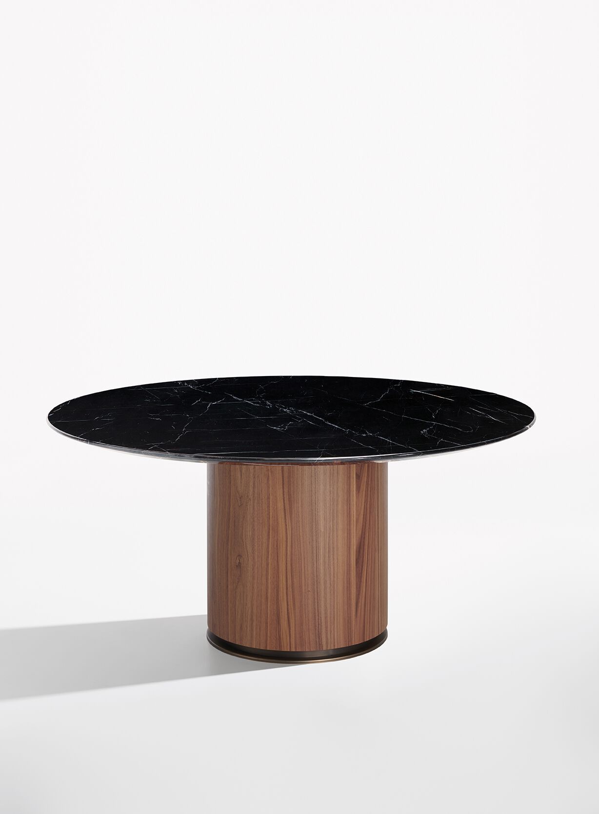 Круглый деревянный стол с мраморной столешницей Potocco Otab ARCH-00117532 - Вид №1