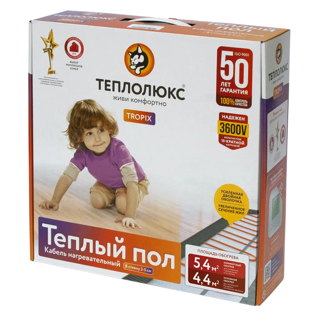 Нагревательный кабель для теплого пола Теплолюкс 40.5 м, 800 Вт STLM-2162959 - Вид №4