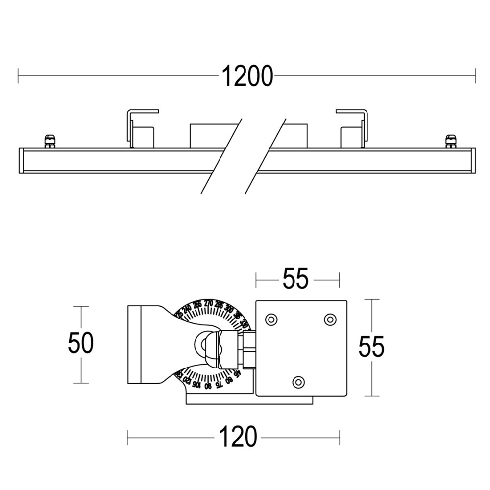 MaxiTratto Wall PB 1200 Ghidini MaxiTratto Wall PB .05 Темно-Cерый (Матовый)  - Вид №1
