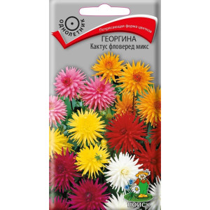 Семена Георгины кактусовой «Фловеред Микс» от ПОИСК — яркое украшение сада 83227380