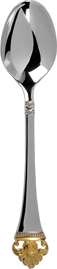 10632070 Robbe&Berking Набор ложек десертных Robbe&Berking "Розенмустер" 18,5см (серебро 925+позолота), 6шт Серебро 925 