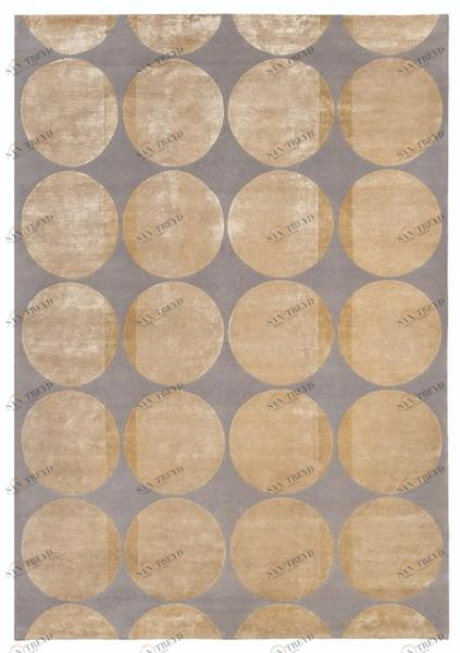 Turri Ковер ручной работы из шерсти и шелка с геометрическими мотивами Zero sun-id-1457792