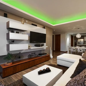 Светодиодная лента Apeyron универсальная 120 диод 9.6 Вт/м 12 В 10 мм IP20 30 м зеленый свет