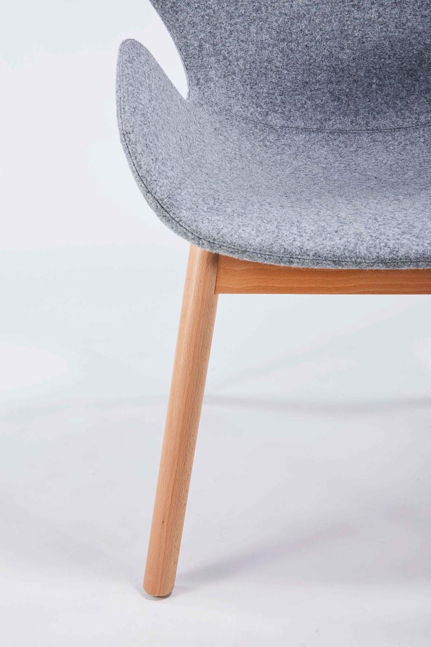 Grado Design Стул с подлокотниками и тканью и ножками из бука Wings Win-ch-03 - Вид №2