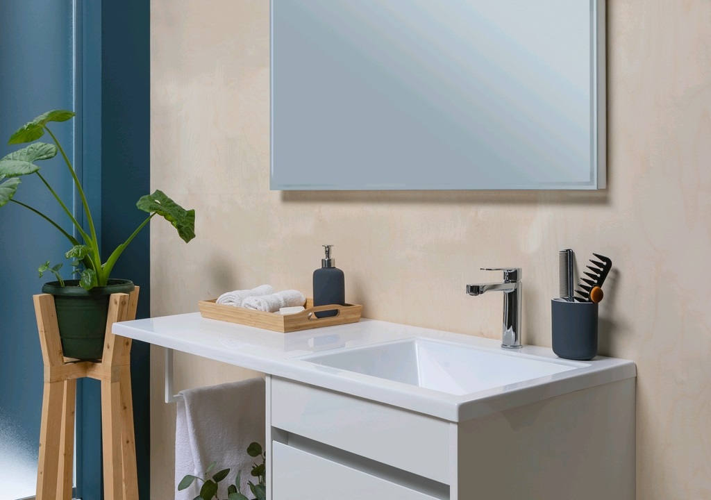 Тумба с раковиной Aquanet Токио 110 R белый (подвесная, 1 ящик) 0023691500235498 - Вид №13