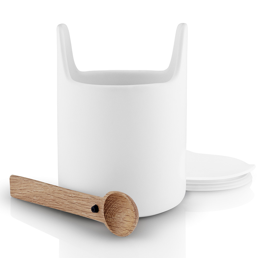 Банка с крышкой и с ложкой 15 см белая Toolbox EVA SOLO  00-3872318 Белый  - Вид №3