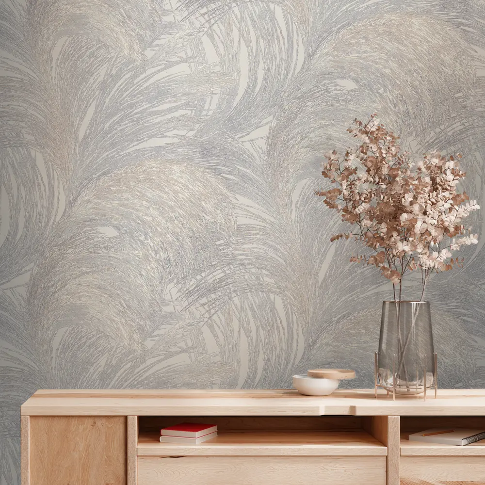 Обои флизелиновые Euro Decor Freya серые 1.06 м ED7188-11 86549302 STLM-2096153 - Вид №2
