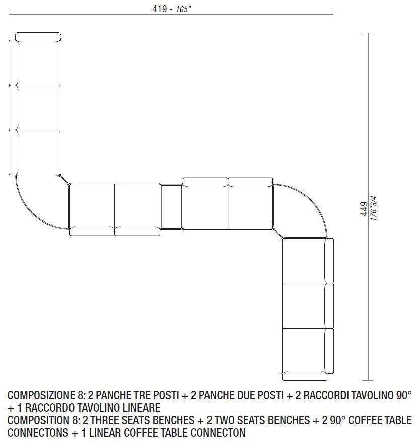 ESTEL GROUP Скамейка из ткани Dolly sun-id-1438179 - Вид №12