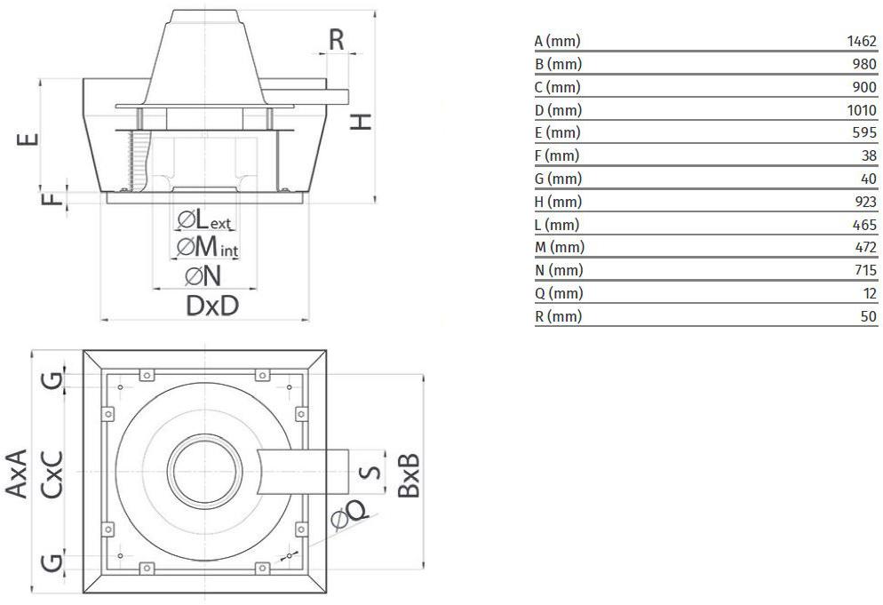 Vortice Центробежный крышный вентилятор для удаления горячего дыма Torrette tr-ed-v 15175 - Вид №1