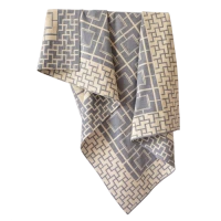 Плед YASMINE G&B APERO ДИЗАЙНЕРСКИЕ, ДВУХСТОРОННИЕ, ОРНАМЕНТ 010378 Бежевый;серый