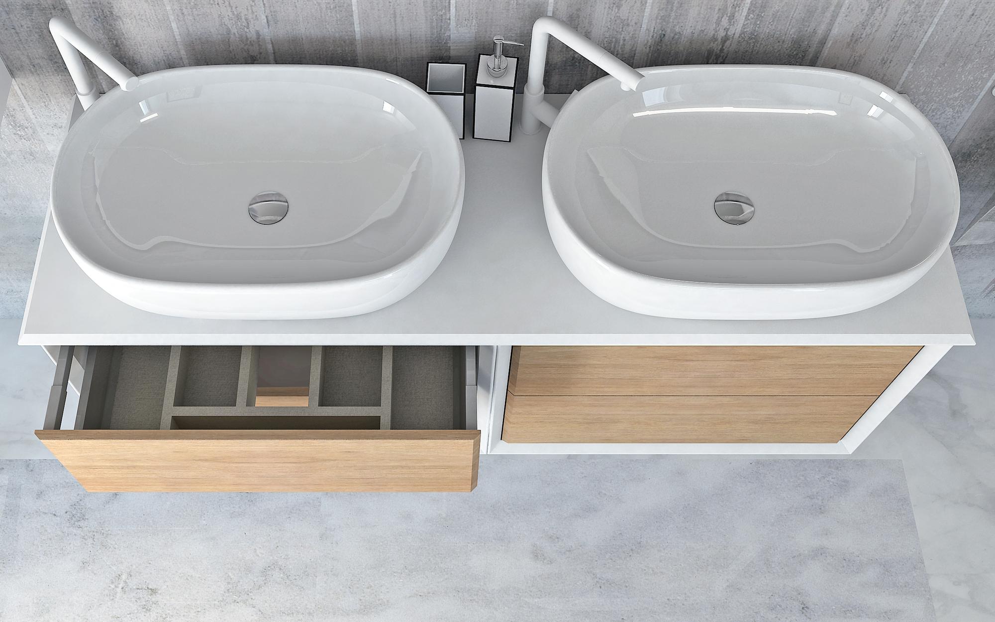 Мебель для ванной CEZARES BELLAGIO 140 Rovere Tabacco - Вид №2