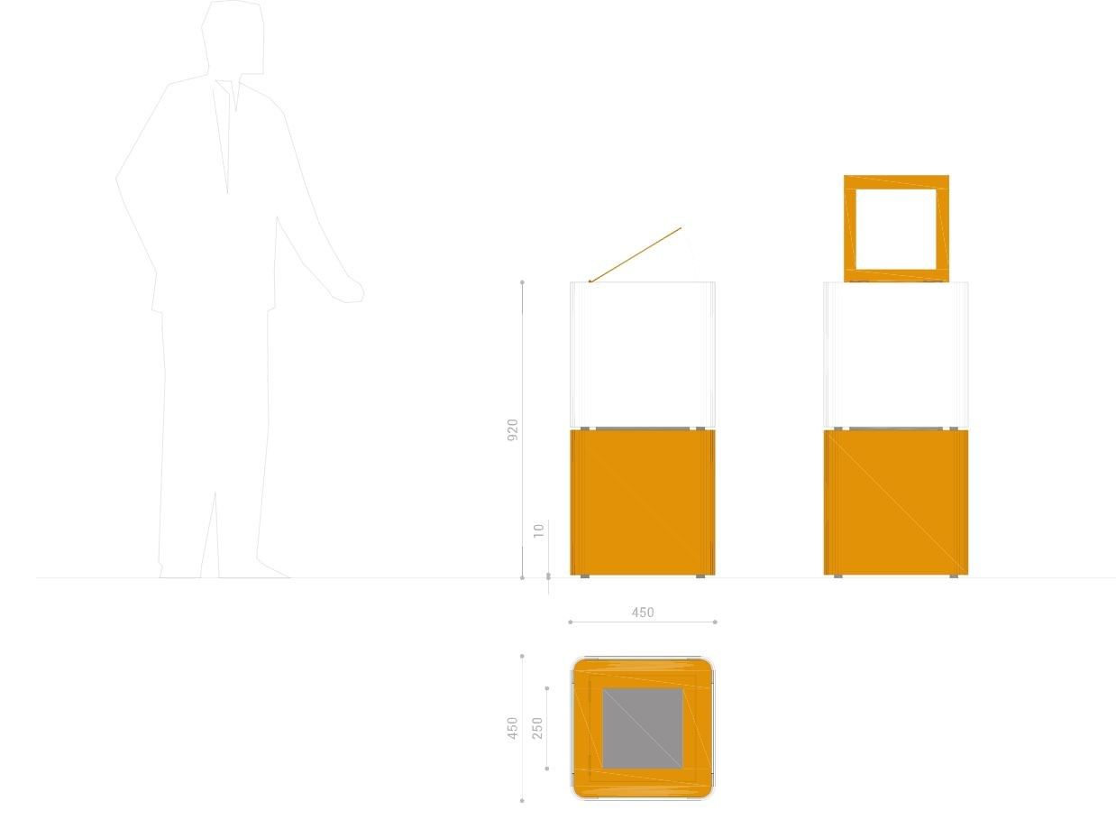 Корзина для мусора из оцинкованной стали DIMCAR ARCH-00065561 - Вид №2