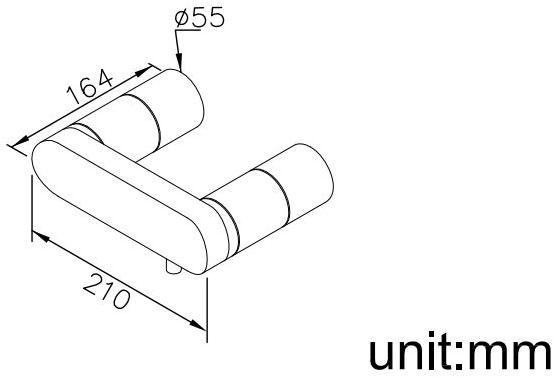 JUSTIME Настенный однорычажный смеситель для ванны / душа Charming 6922-94-80cp - Вид №1