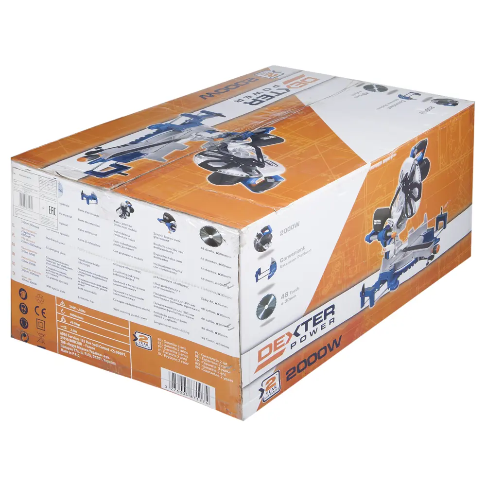 Пила торцовочная Dexter Power J1G‐ZP28‐255A, 2000 Вт, 255х30 мм 17865836 STLM-2096311  - Вид №4