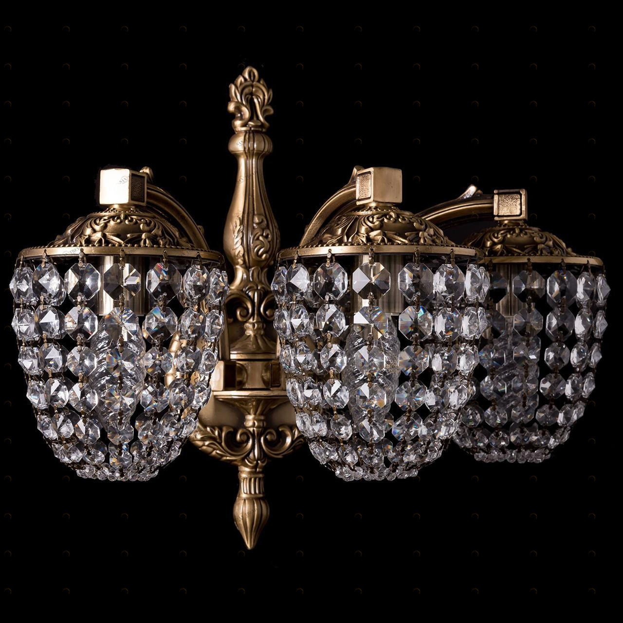 Бра Bohemia Ivele 1872/3/150/FP BOHEMIA IVELE ФОНАРЬ 079389 Золото;прозрачный 