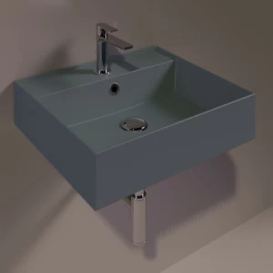 AG51CEMENTOMATT Подвесная раковина настенная прямоугольная Simas Agile серая