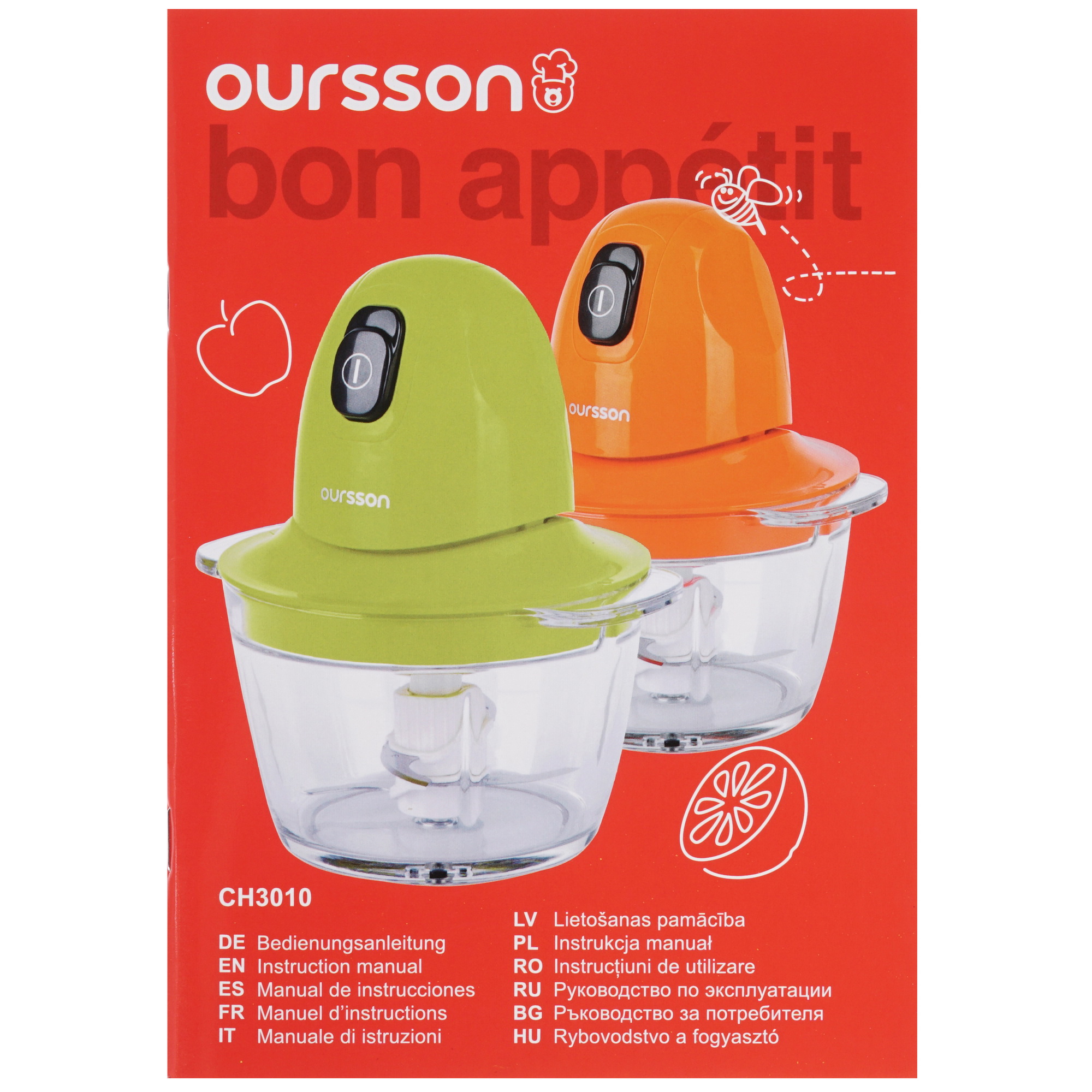 8153330 Измельчитель  Oursson CH3010/GA зеленый STDN-0073191 - Вид №6