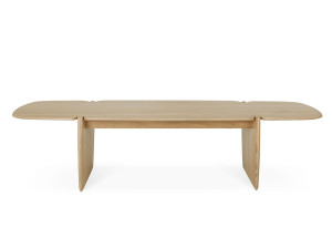 Прямоугольный низкий журнальный столик из дуба