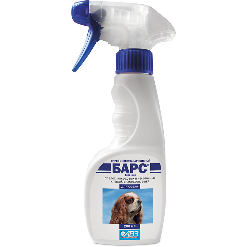 Т0038404 Спрей БАРС инсектоакарицидный для собак 200мл АВЗ 