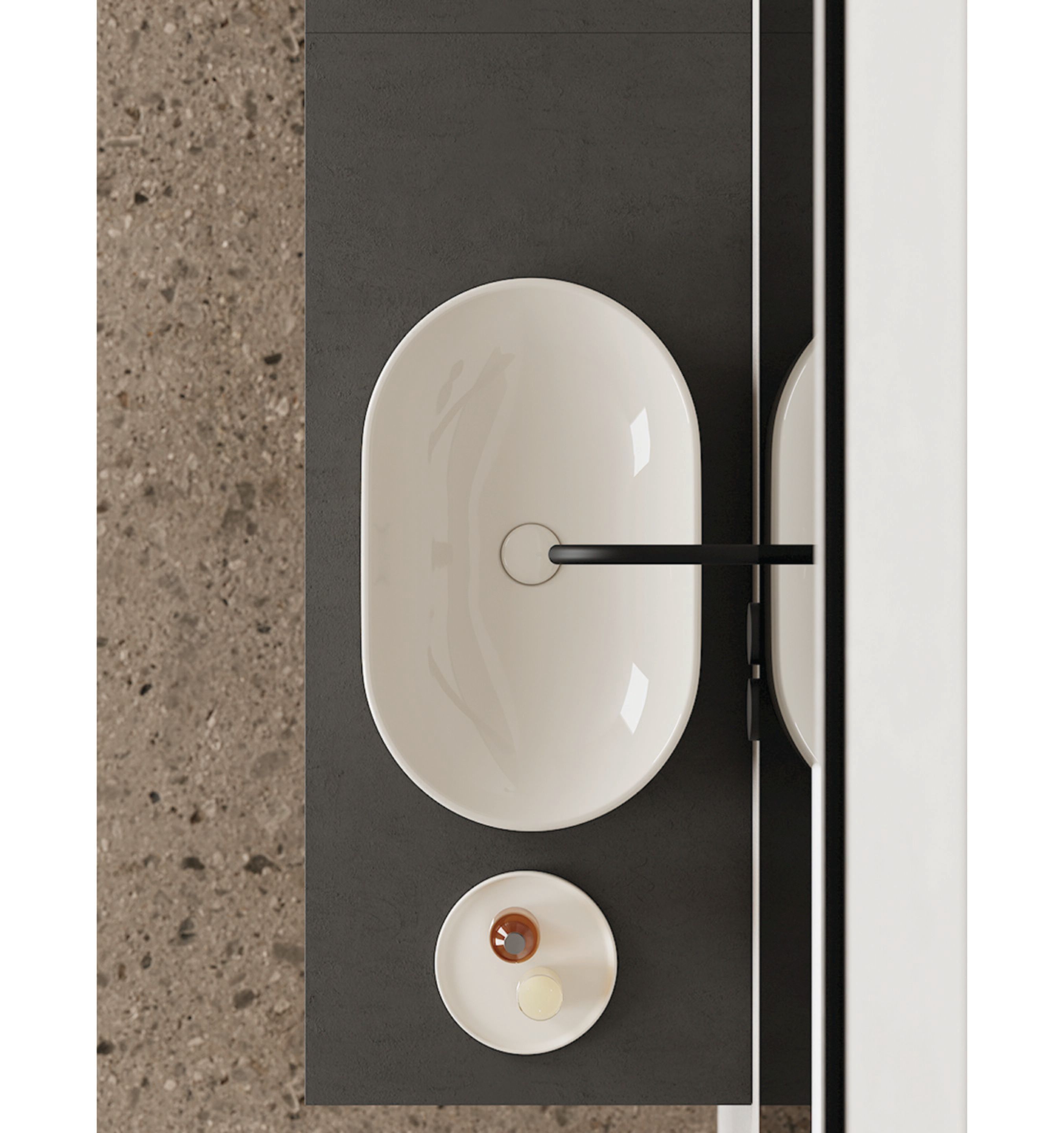 МДФ подвесной шкаф для умывальника с ящиком Nic Belt ARCH-00097796 - Вид №2