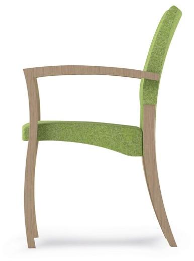 PIAVAL Штабелируемый тканевый стул с подлокотниками Theorema | health & care 44-14/5 - Вид №4