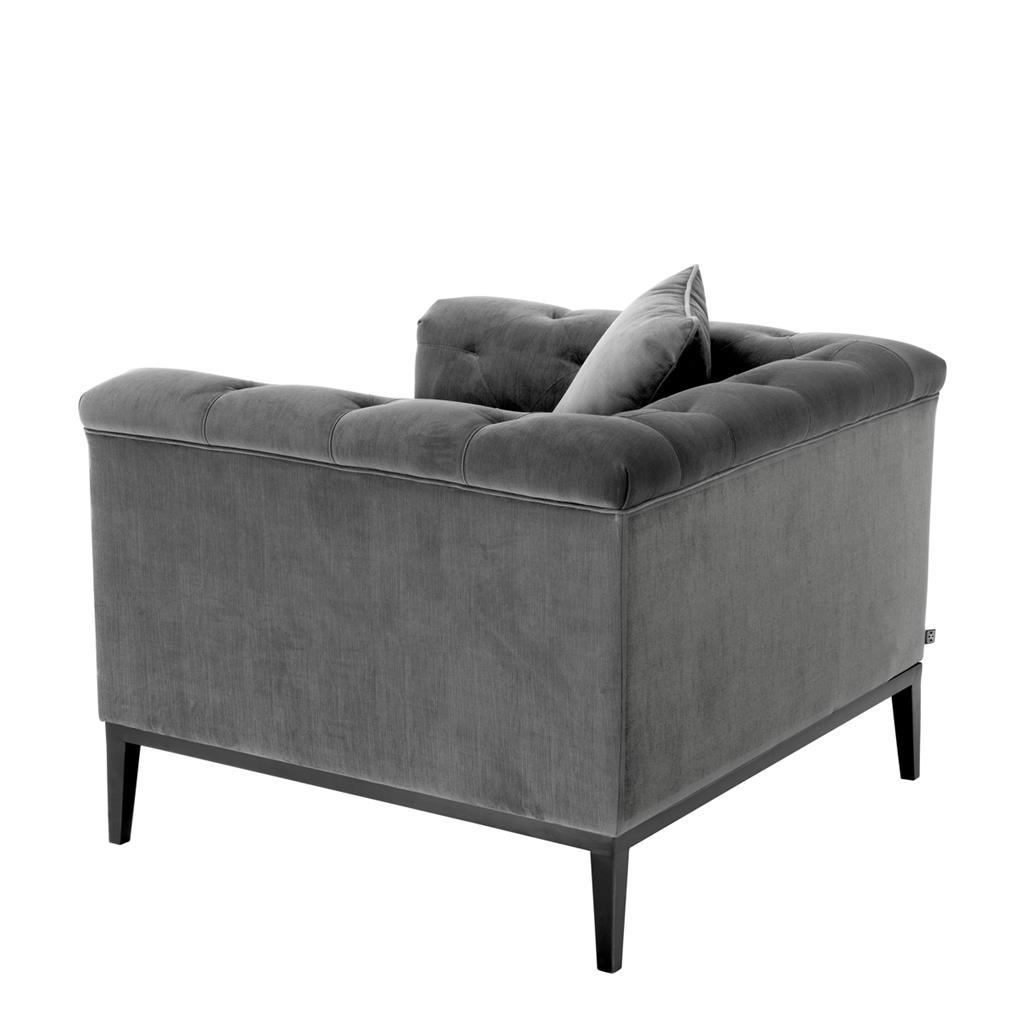 Кресло Cesare от Eichholtz темно-серое PUSHA ДИЗАЙНЕРСКИЕ, EICHHOLTZ 062347 Серый  - Вид №1